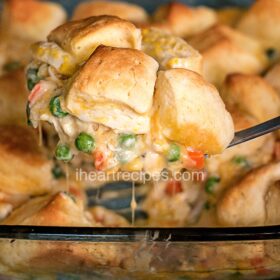 chicken pot pie with biscuits