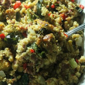 Collard Green & Smoked Turkey Dressing